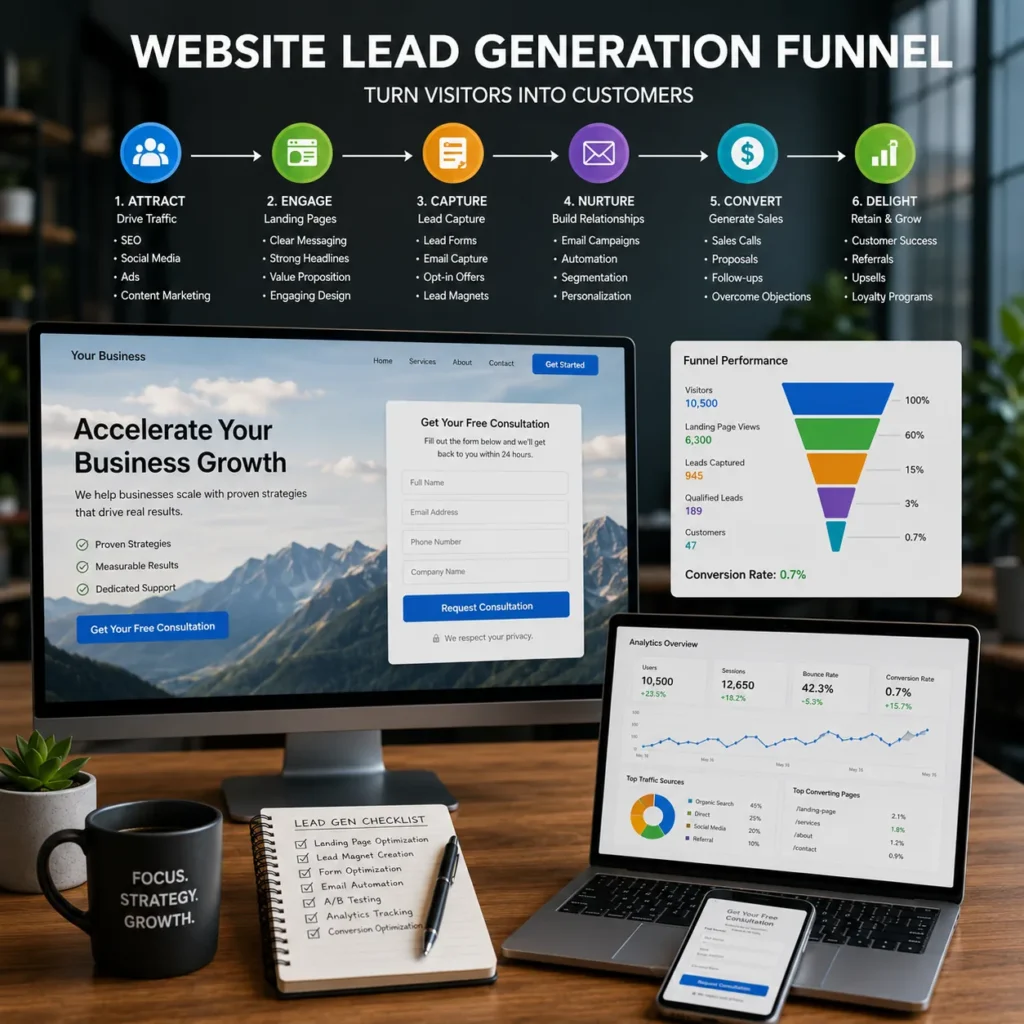 website lead generation funnel jabalpur